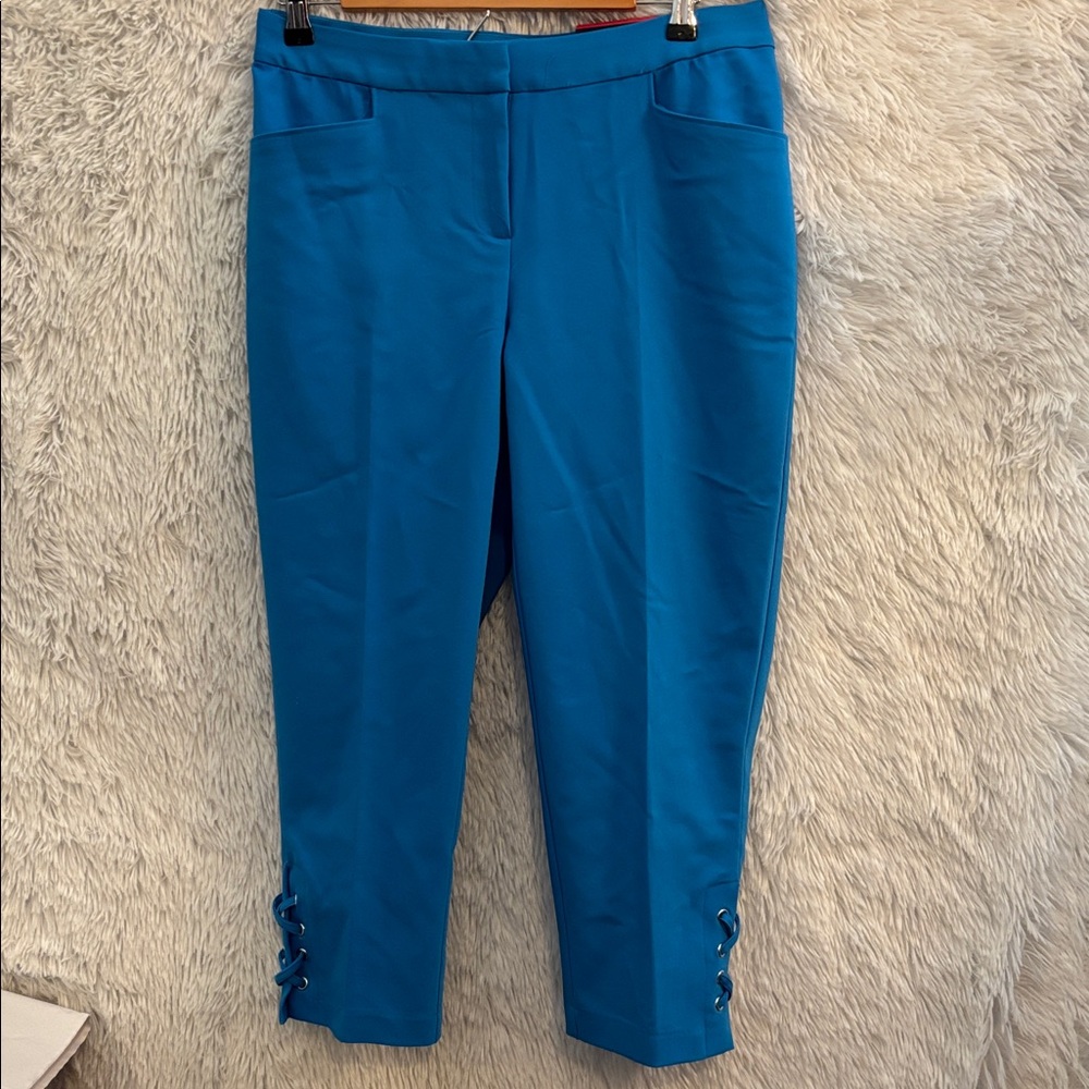 NWT Rafaella Vibrant Blue Capri Pants Size 6 Curvy